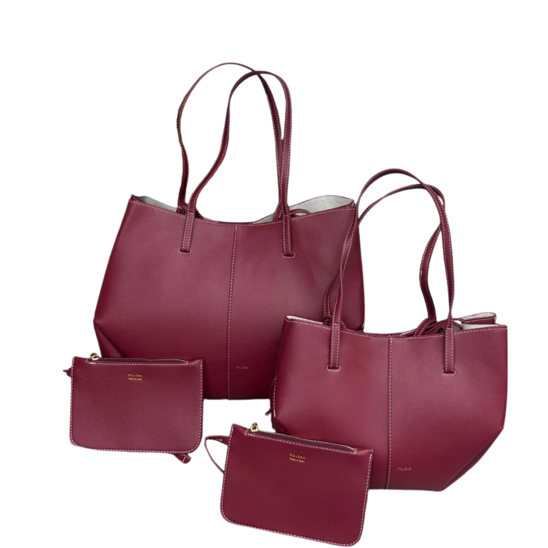 POLENE Women’s Luxury Leather Tote Bag | Elegant Designer Handbag Dubai | 51x36cm